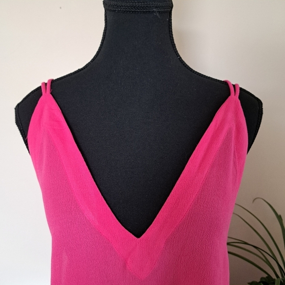 Lulu's Fuschia Pink Tank Top Tie Back Size Small Cami Top NWT - Picture 11 of 11